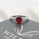 絲帶戒指．紅色尖晶石 - WILLS JEWELLERY