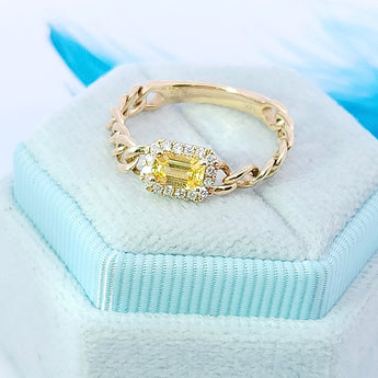 拼接款戒指．黃色藍寶石 - WILLS JEWELLERY