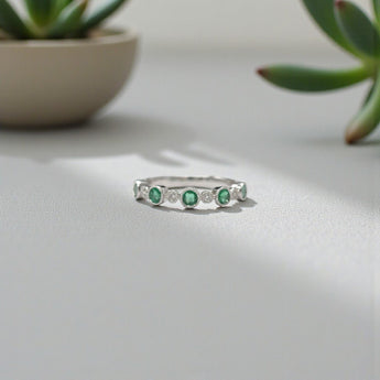 祖母綠鑽石戒指 - WILLS JEWELLERY