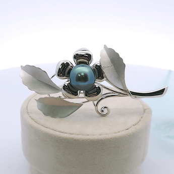 花葉胸針 • 大溪地黑珍珠 - WILLS JEWELLERY