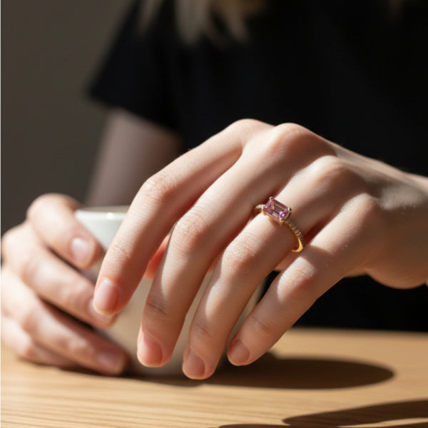 粉紅碧璽鑽石戒指 WILLS JEWELLERY