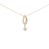 水滴頸鏈．鑽石 - WILLS JEWELLERY