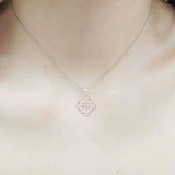 鏤空花朵吊墜．鑽石 - WILLS JEWELLERY