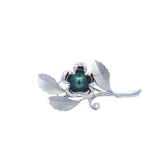 花葉胸針 • 大溪地黑珍珠 - WILLS JEWELLERY