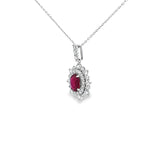 復古宮廷風頸鏈．紅色紅寶石 - WILLS JEWELLERY