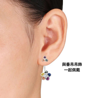 花朵耳環．彩寶 - WILLS JEWELLERY