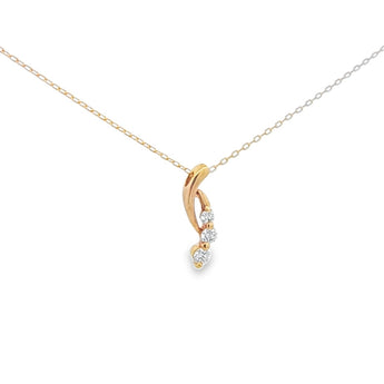 流線型頸鏈．鑽石 - WILLS JEWELLERY