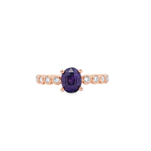 復古戒指．紫色藍寶石 - WILLS JEWELLERY