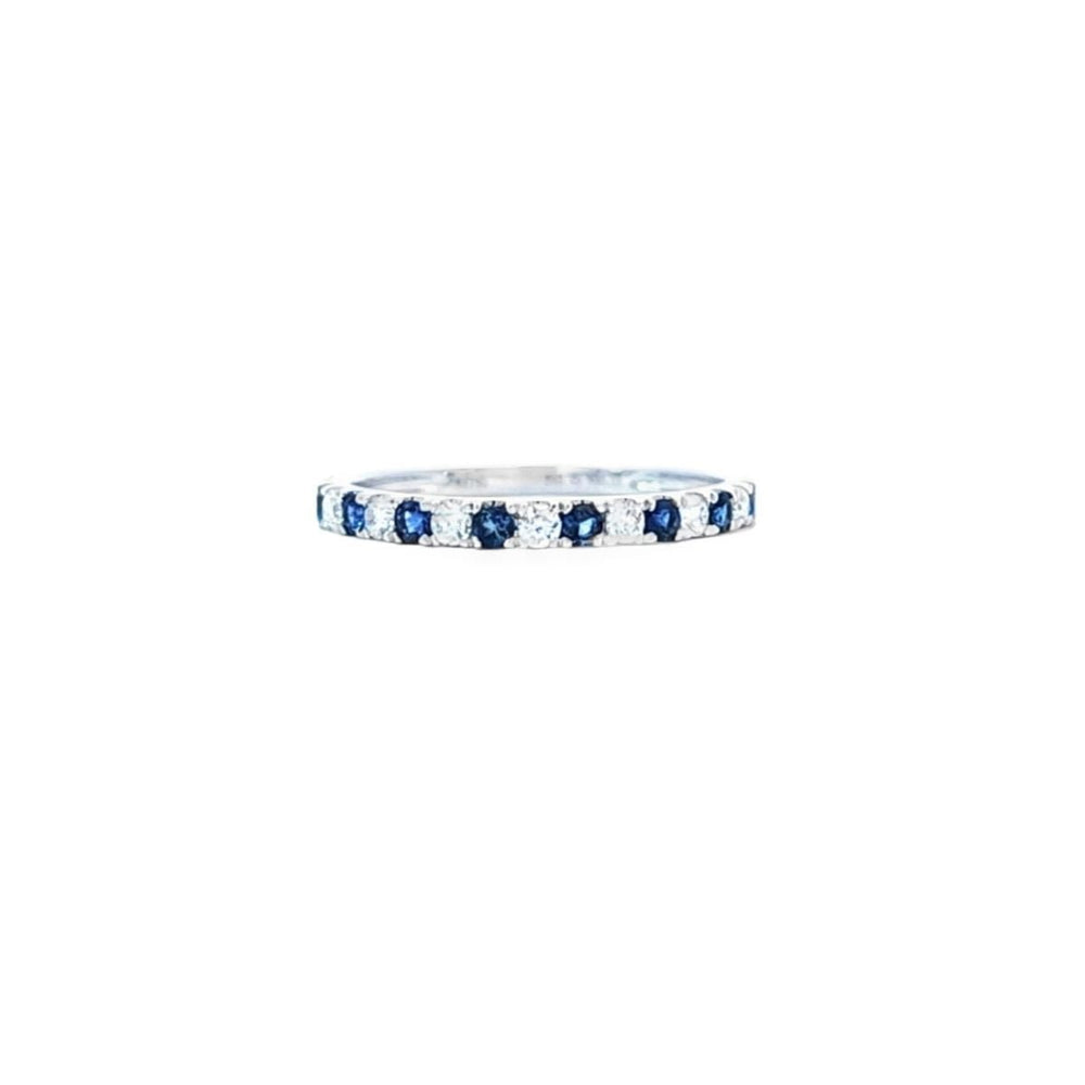 華麗密釘藍寶石與鑽石戒指 WILLS JEWELLERY