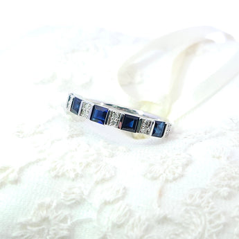 藍白相間戒指．藍寶石 - WILLS JEWELLERY