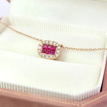 公主頸鏈．酒紅色紅寶石 - WILLS JEWELLERY