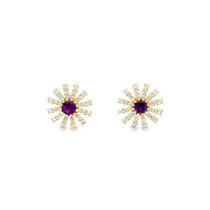 花漾耳環・紫晶 - WILLS JEWELLERY