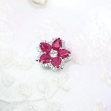 花形吊墮・紅寶石 - WILLS JEWELLERY