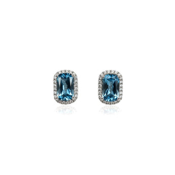 華麗耳環．倫敦藍托帕石 - WILLS JEWELLERY