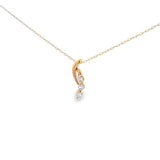 流線型頸鏈．鑽石 - WILLS JEWELLERY