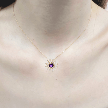 花漾頸鏈・紫晶 - WILLS JEWELLERY
