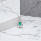 水滴頸鏈・綠寶石 - WILLS JEWELLERY