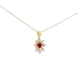 綻放花漾頸鏈．鴿血紅紅寶石 - WILLS JEWELLERY