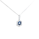 花形吊墮 · 皇家藍藍寶石 - WILLS JEWELLERY