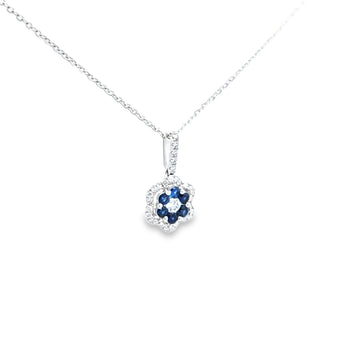 花形吊墮 · 皇家藍藍寶石 - WILLS JEWELLERY