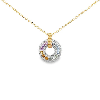 彩虹吊墮 · 彩色藍寶石 - WILLS JEWELLERY