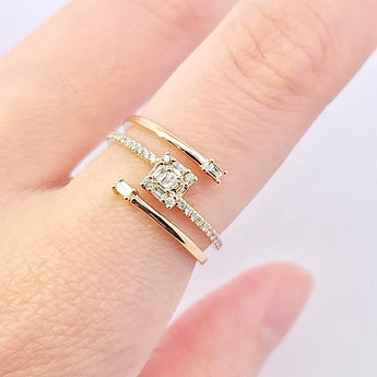 層次戒指．鑽石 - WILLS JEWELLERY