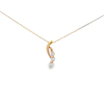 流線型頸鏈．鑽石 - WILLS JEWELLERY