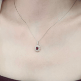 復古宮廷風頸鏈．紅色紅寶石 - WILLS JEWELLERY