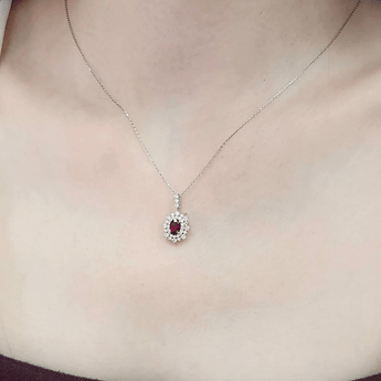 復古宮廷風頸鏈．紅色紅寶石 - WILLS JEWELLERY