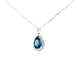 水滴吊墮・倫敦藍晶 - WILLS JEWELLERY