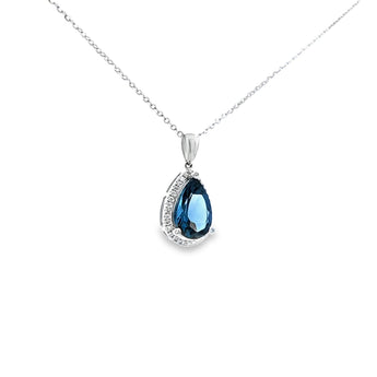 水滴吊墮・倫敦藍晶 - WILLS JEWELLERY