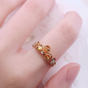 皇冠戒指．黃色藍寶石 - WILLS JEWELLERY