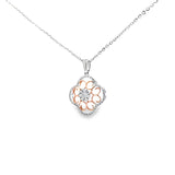 鏤空花朵吊墜．鑽石 - WILLS JEWELLERY