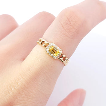 拼接款戒指．黃色藍寶石 - WILLS JEWELLERY