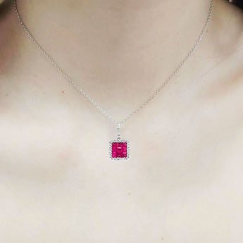 公主風吊墜．紅寶石 - WILLS JEWELLERY