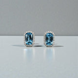 華麗耳環．倫敦藍托帕石 - WILLS JEWELLERY