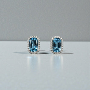 華麗耳環．倫敦藍托帕石 - WILLS JEWELLERY