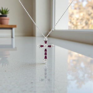 紅寶十字架吊墜 - WILLS JEWELLERY