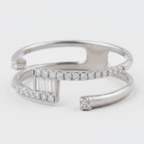 簡約線條戒指．鑽石 - WILLS JEWELLERY