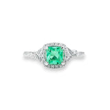 紐結戒指．銅綠色綠寶石 - WILLS JEWELLERY