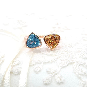 開口戒指．藍晶及黃晶 - WILLS JEWELLERY