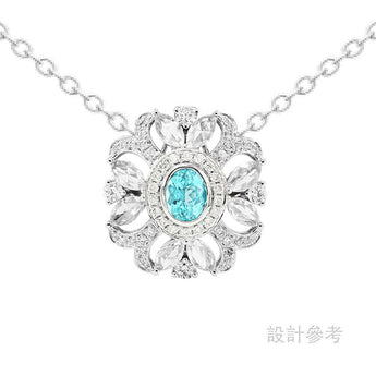 0.51ct 天然 Lacustrine Blue 橢圓帕拉伊巴碧璽 - WILLS JEWELLERY