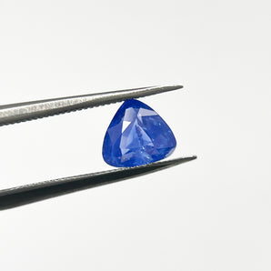 1.06ct natural unfired shield-cut cornflower sapphire (with certificate)