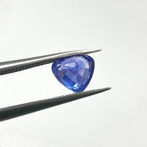 1.06ct natural unfired shield-cut cornflower sapphire (with certificate)