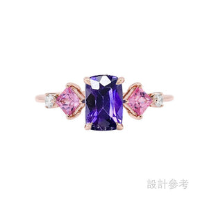 1.03ct 天然無燒長枕形紫藍寶石(附證書) - WILLS JEWELLERY