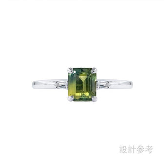 1.04ct 天然無燒祖母綠切割藍綠雙色藍寶石 (附証書) - WILLS JEWELLERY