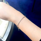 經典圓形鑽石18K玫瑰金手鏈 - WILLS JEWELLERY