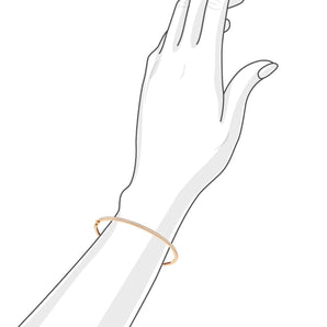 18K玫瑰金經典圓形鑽石手鐲 - WILLS JEWELLERY