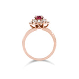 18K玫瑰金馬亨蓋熱粉紅色尖晶石圍石戒指 - WILLS JEWELLERY