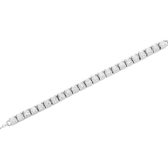 18K白金圓形鑽石手鏈 (半圈鑽石) - WILLS JEWELLERY